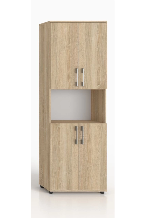 Regał biurowy na ksiażki i segragatoryG 60 4d dąb sonoma